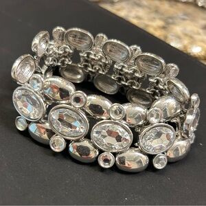 Banana Republic Crystal and silver metal Bracelet
